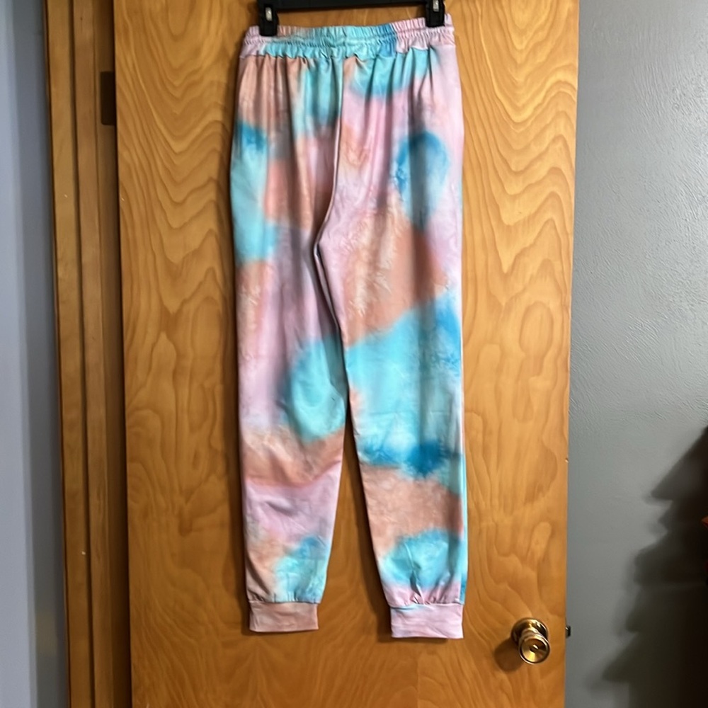 Multi Colored. Joggers With Drawstring Size Med - image 2